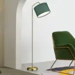 Green and gold floor lamp